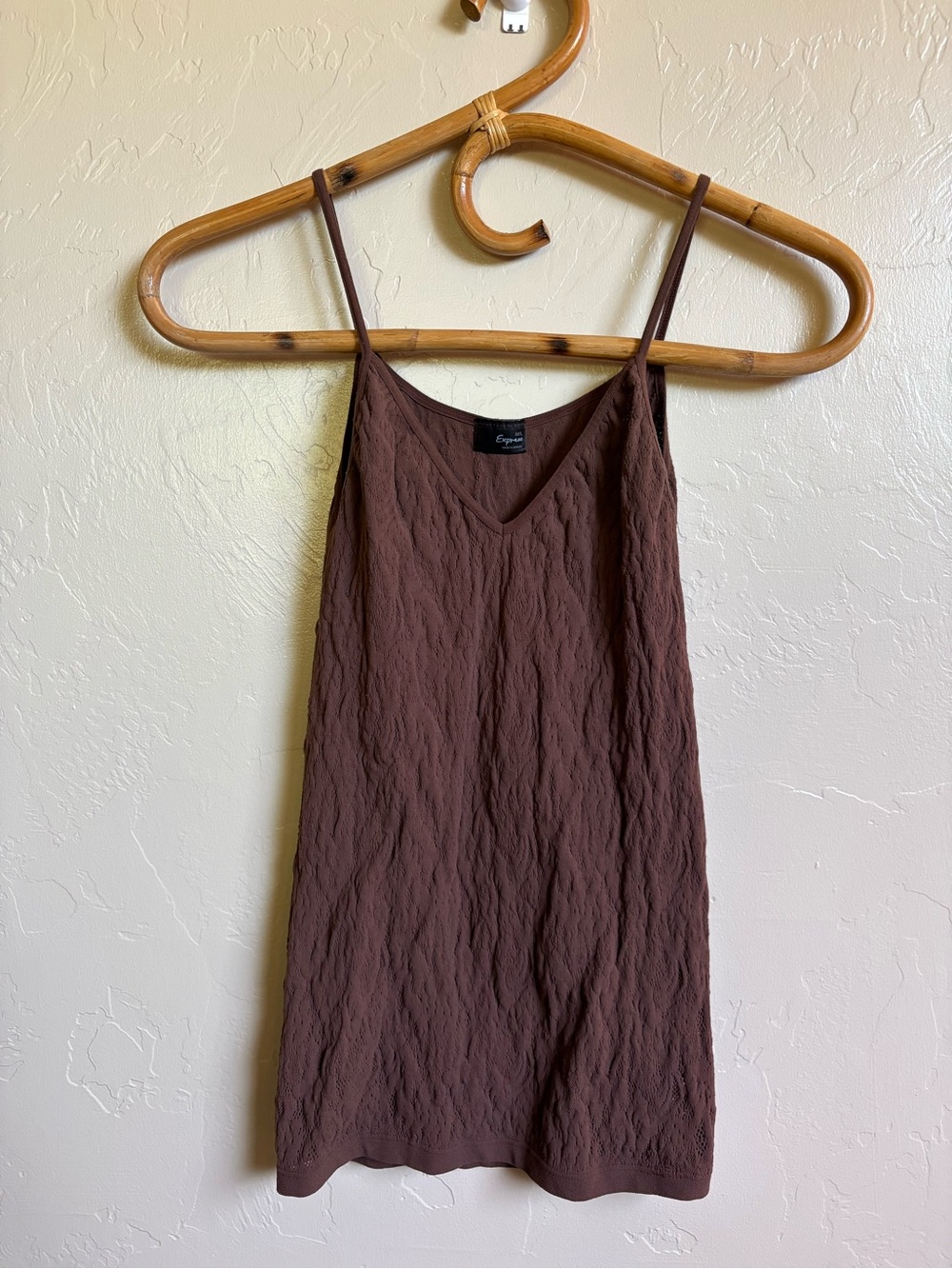 Y2K 2000s Vintage Express Brown V-Neck Cami Camisole Tank Top Size M / L 2007